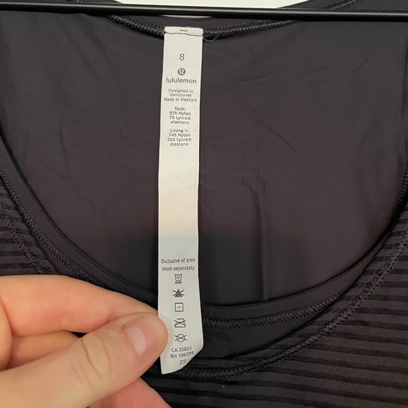 Lululemom Double Time double layer tank top size 8 - Picture 3 of 4